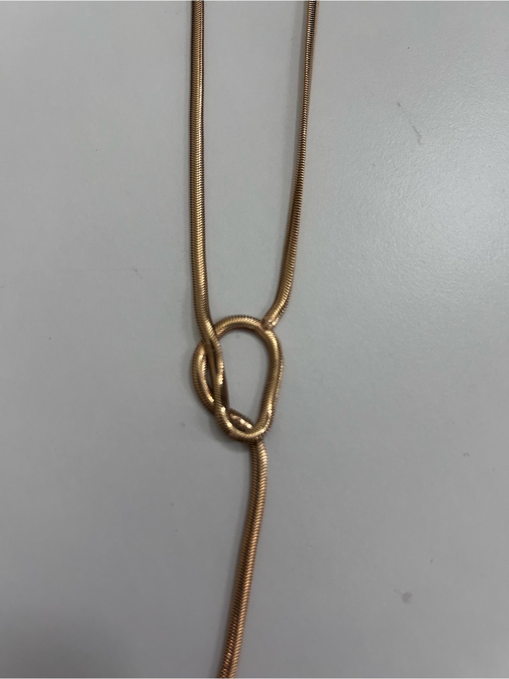 Elegant Gold Knot Lariat Necklace - Women Jewelry